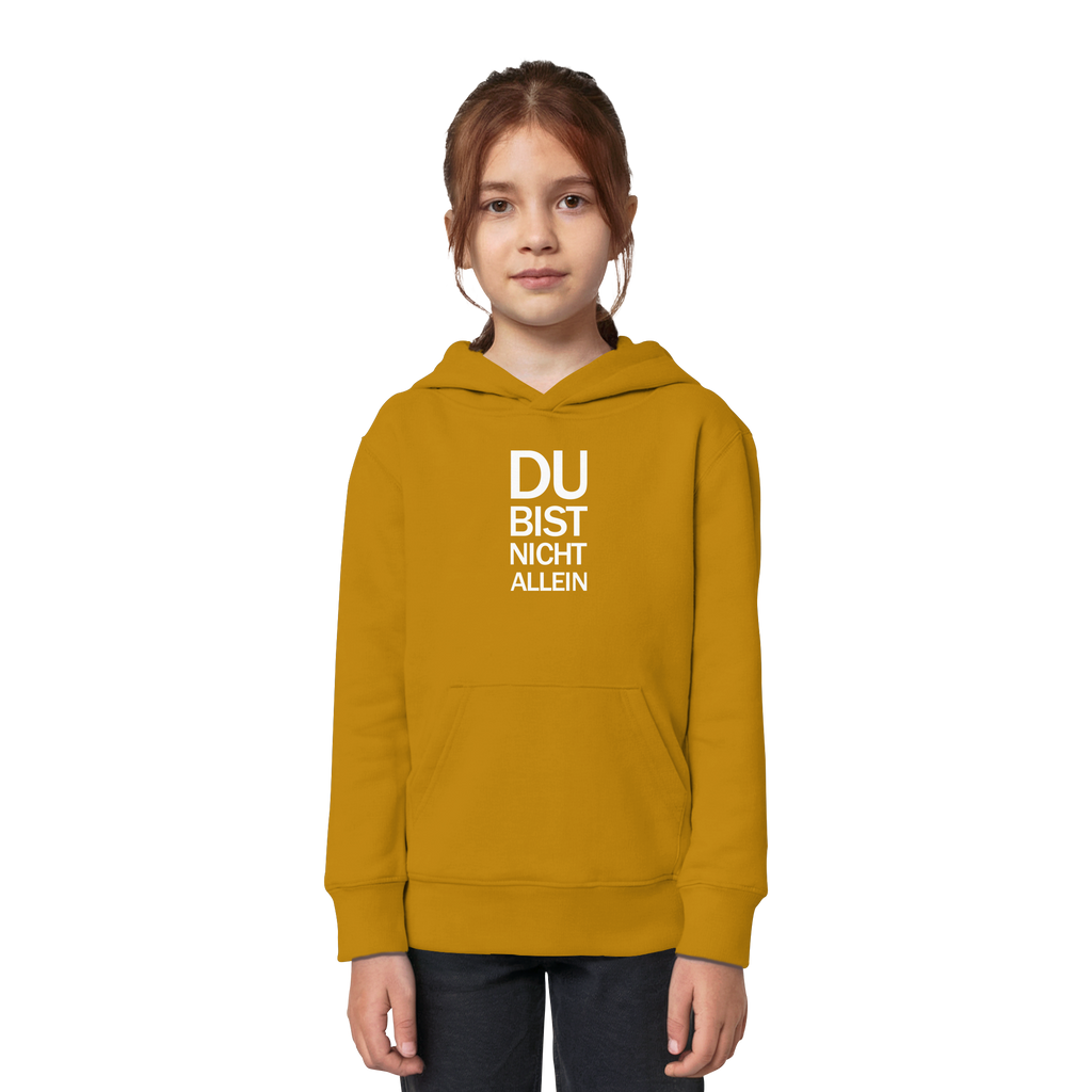 Orche Kids Organic Hoodie mit dem weissen Aufdruck Du bist nicht allein