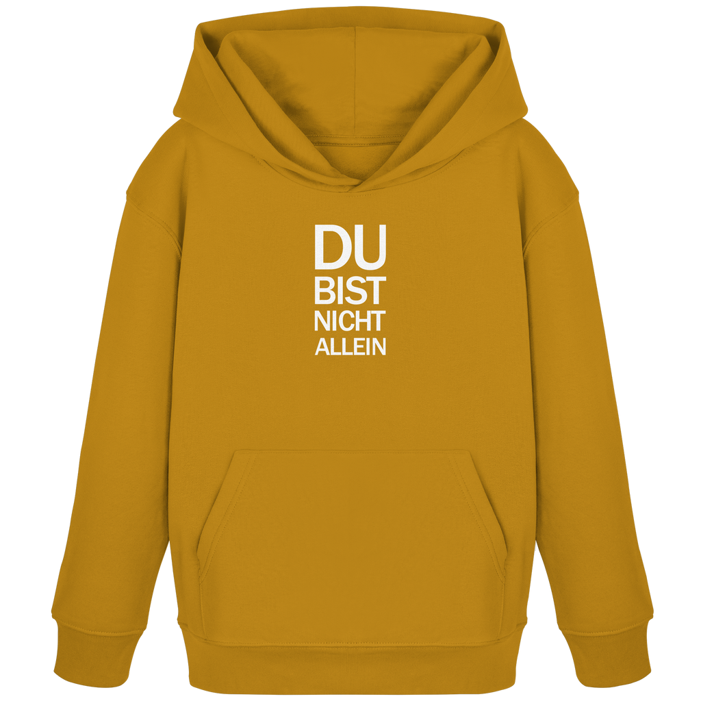 Orche Kids Organic Hoodie mit dem weissen Aufdruck Du bist nicht allein