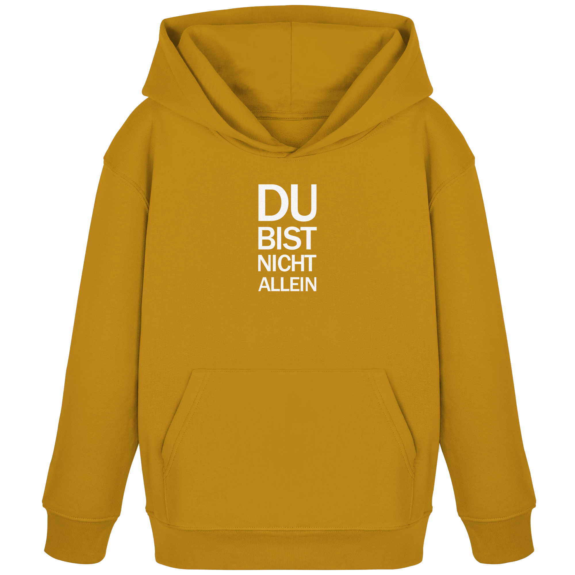 Orche Kids Organic Hoodie mit dem weissen Aufdruck Du bist nicht allein