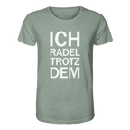 Aloe Organic-Shirt mit dem weissen Aufdruck Ich radel trotzdem