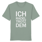 Aloe Organic-Shirt mit dem weissen Aufdruck Ich radel trotzdem