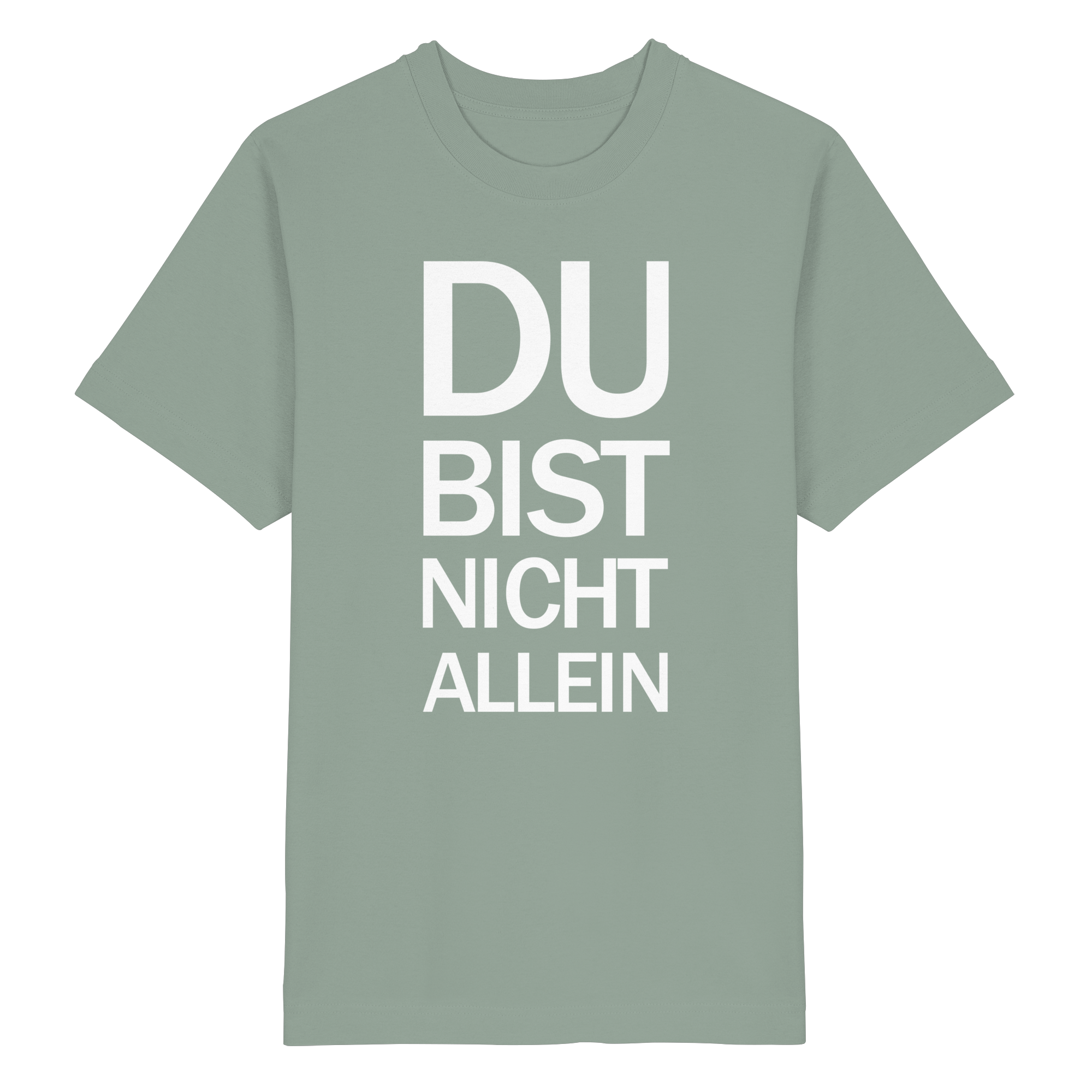 Aloe Heavy Oversized Organic Shirt mit dem weissen Aufdruck Du bist nicht allein