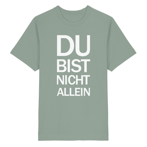 Aloe Heavy Oversized Organic Shirt mit dem weissen Aufdruck Du bist nicht allein