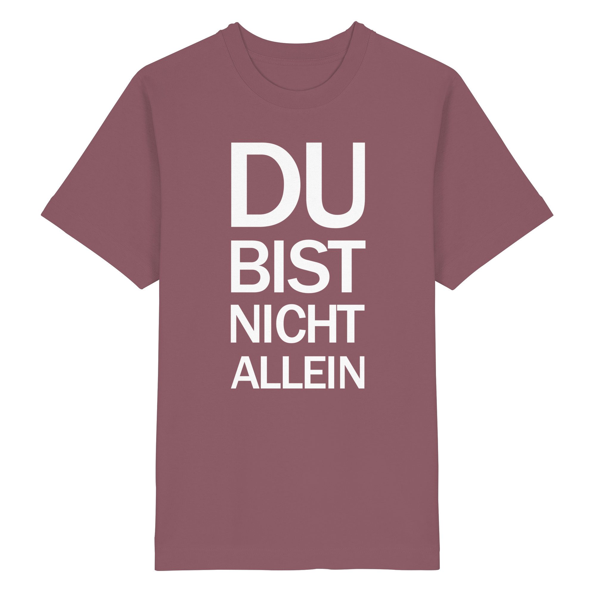 Kaffa Coffee Heavy Oversized Organic Shirt mit dem weissen Aufdruck Du bist nicht allein