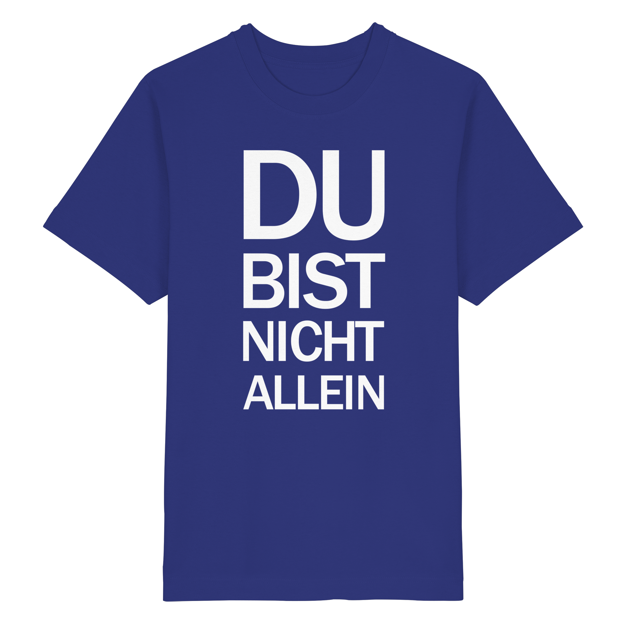 Worker Blue Heavy Oversized Organic Shirt mit dem weissen Aufdruck Du bist nicht allein