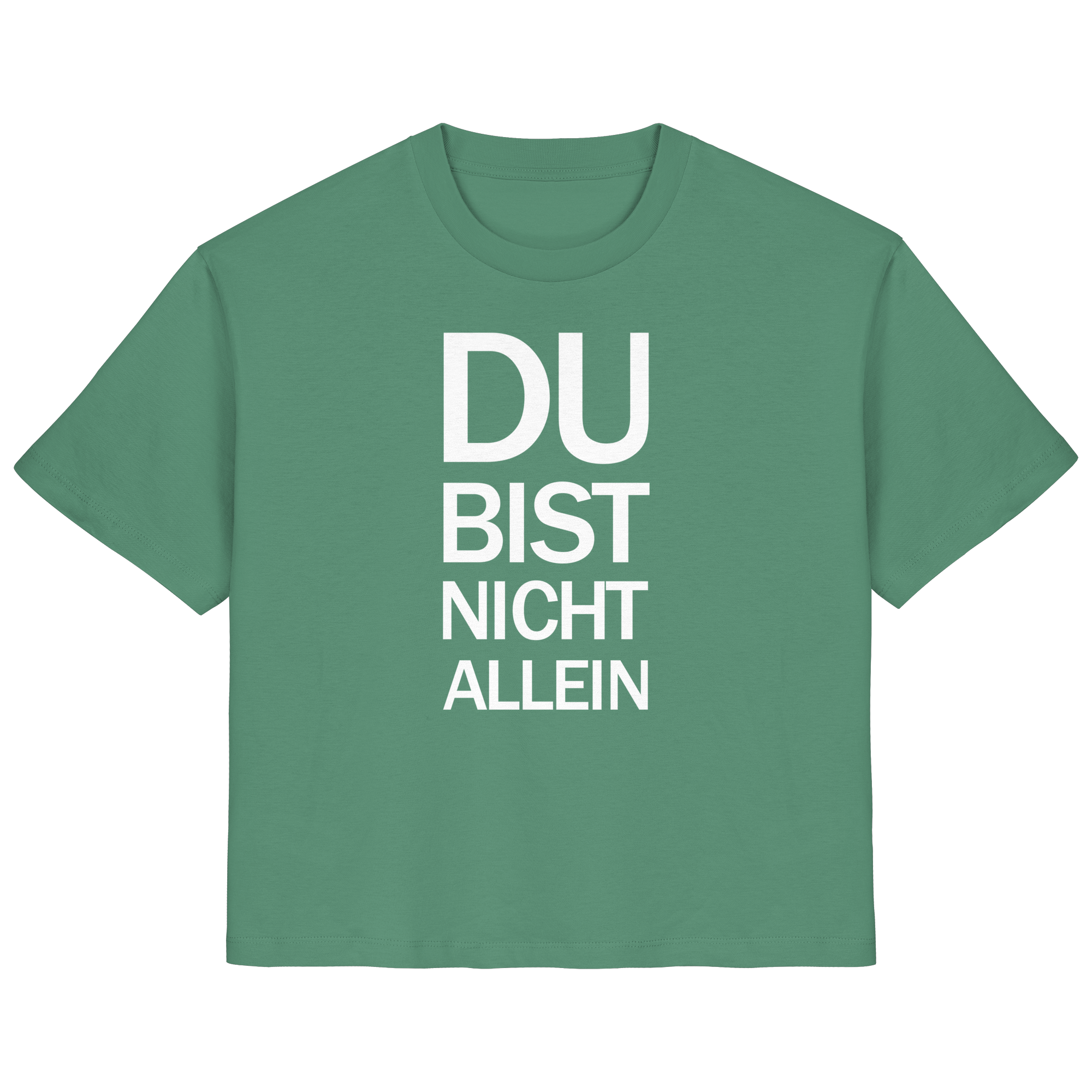 Green Bay Ladies Organic Shirt mit dem weissen Aufdruck Du bist nicht allein
