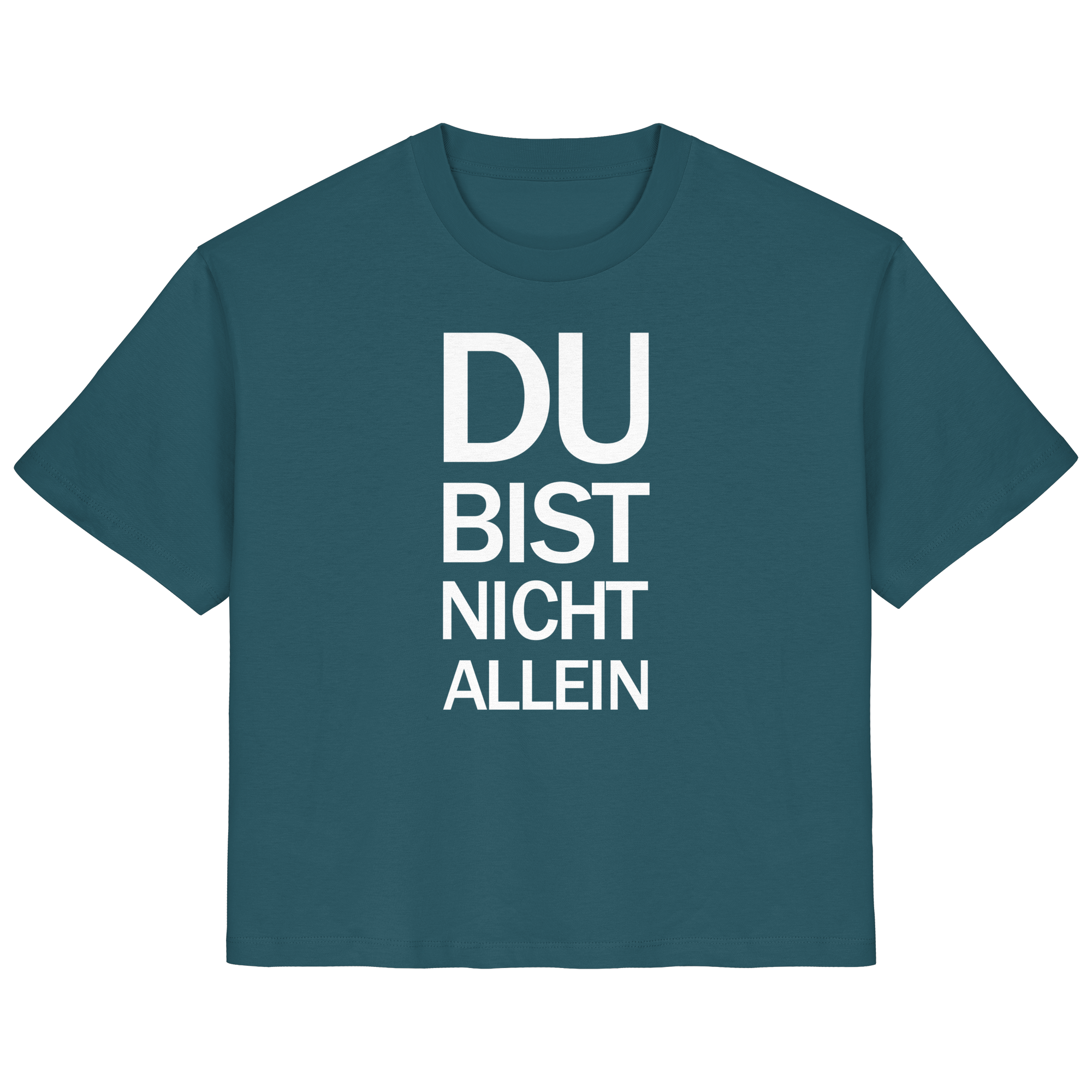 Stargazer Ladies Organic Shirt mit dem weissen Aufdruck Du bist nicht allein