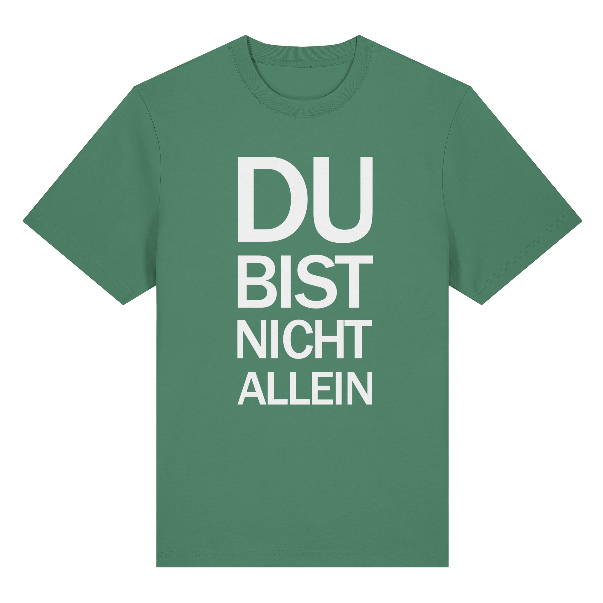 Green Bay Organic Heavy Shirt mit dem weissen Aufdruck Du bist nicht allein