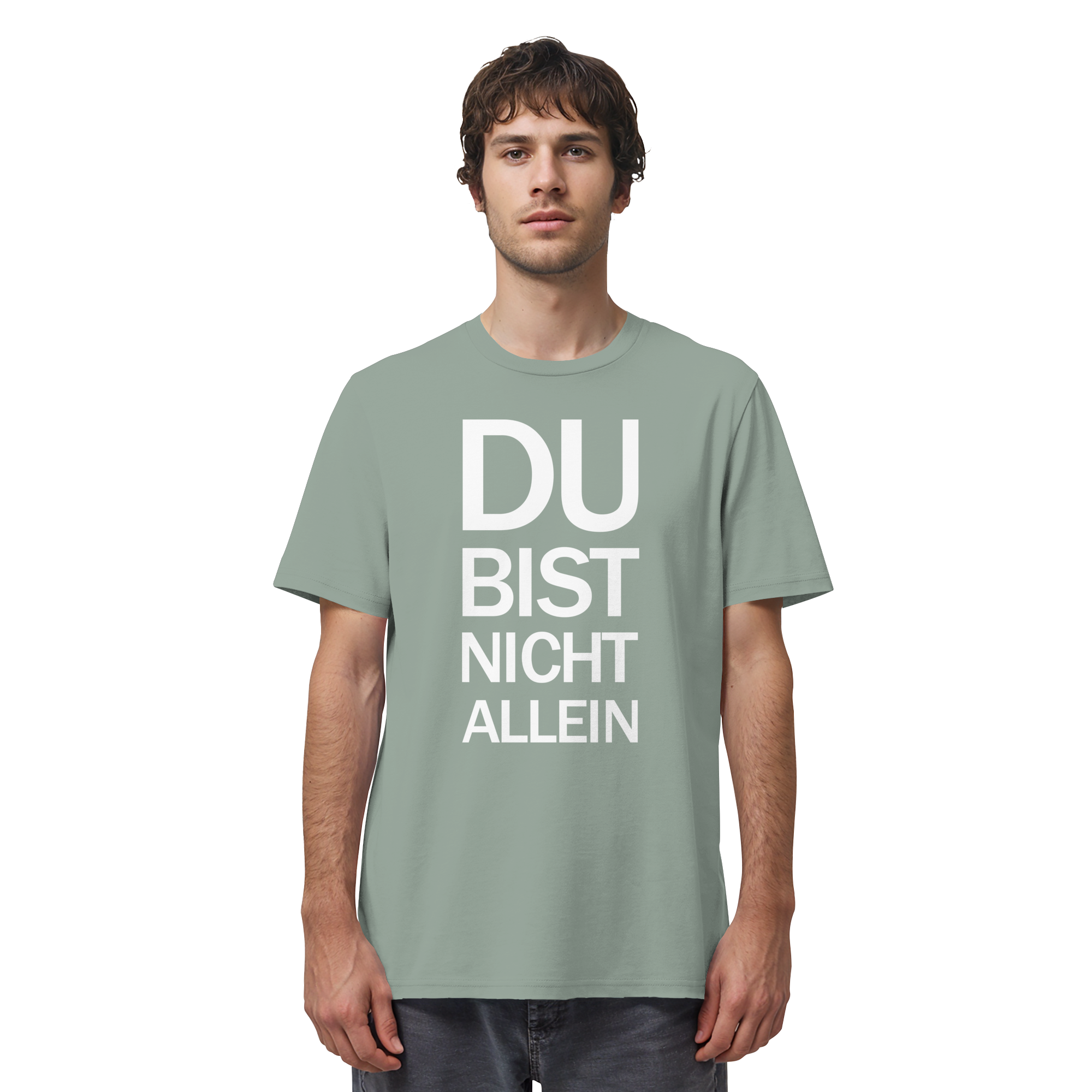 Aloe Organic Shirt mit dem weissen Aufdruck Du bist nicht allein